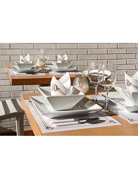 MANTEL 31x43 BLANCO ORLA MARRON OCRE48gr(500u)