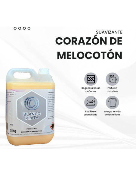 SUAVIZANTE CORAZON DE MELOCOTON BLANCOPLATA 5L