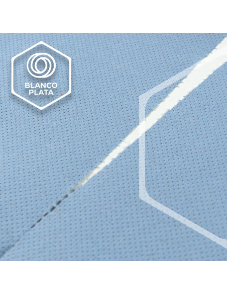 BOBINA INDUSTRIAL ALIMENTARIA LAMINADA AZUL BLANCOPLATA 2C 100M 6 UNIDADES