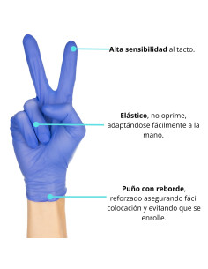 GUANTE NITRILO AZUL SANYC... 2