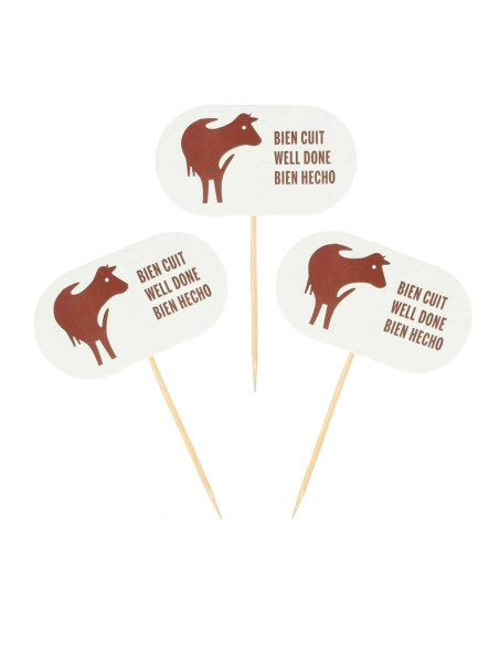 MARCADOR PARA CARNE BIEN 8CM 100 UNIDADES