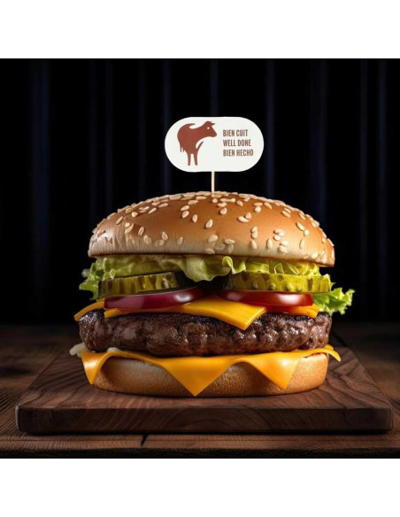 MARCADOR PARA CARNE BIEN 8CM 100 UNIDADES