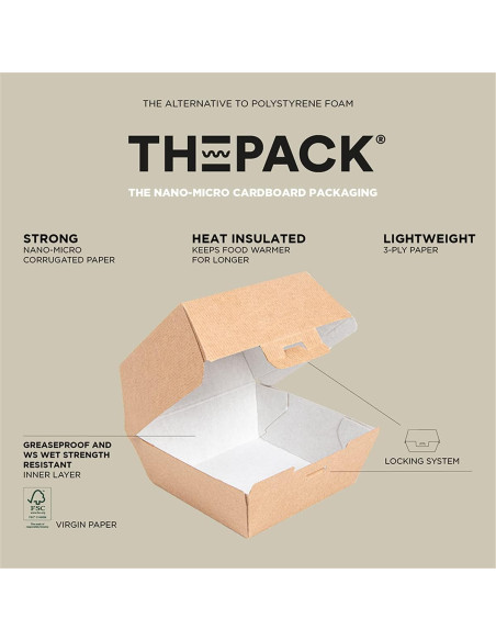 CONCHAS BURGUER THE PACK 220G 17,6X16,8CM 50 UNIDADES