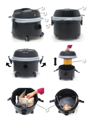 ASPIRADORA CON BOLSA TASKI GO