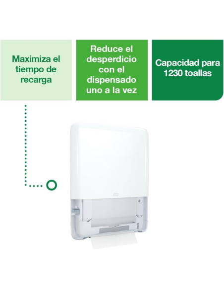 DISPENSADOR TOALLAS TORK PEAKSERVE MINI H5 BLANCO