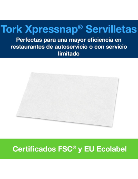 SERVILLETA BLANCA TORK XPRESSNAP N4 21,6X33CM 9000 UNIDADES