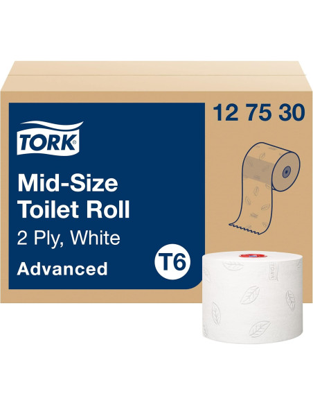 PAPEL WC 2 CAPAS TORK ADVANCED COMPACTO BLANCO PARA T6 27 UNIDADES