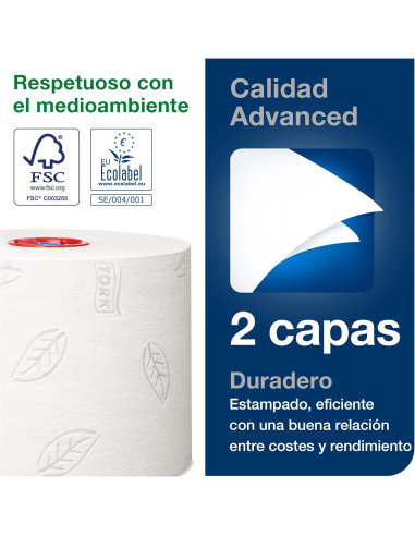 PAPEL WC 2 CAPAS TORK ADVANCED...