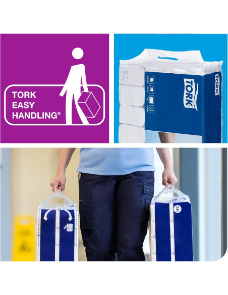 PAPEL WC TORK SMARTONE T8 DOS CAPAS BLANCO 6 UNIDADES