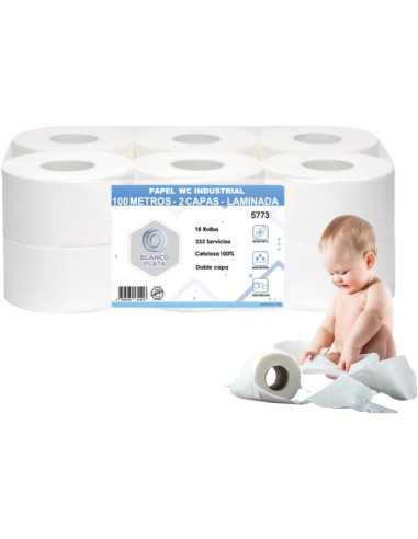 PAPEL WC INDUSTRIAL 130M 2 CAPAS...