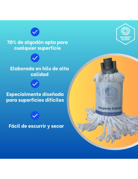 FREGONA COTTON 180GR BLANCOPLATA