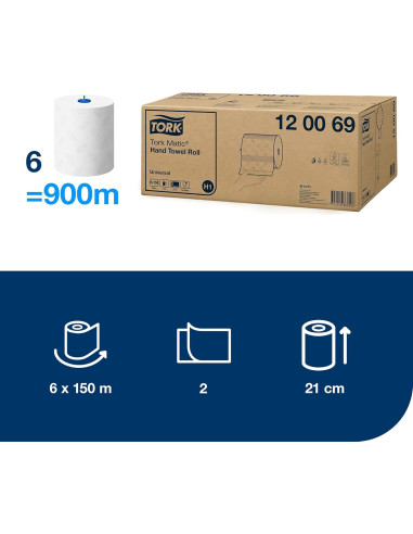 TOALLA ROLLO 2 CAPAS BLANCO UNIVERSAL...