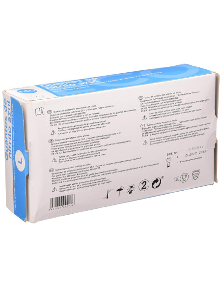 GUANTE NITRILO ECO AZUL SIN POLVO TALLA GRANDE 100 UNIDADES