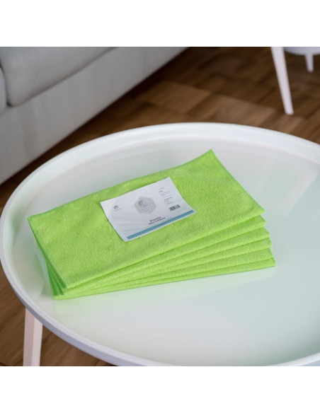 BAYETA MICROFIBRA VERDE MULTISUPERFICIES 40X30CM BLANCOPLATA 6 UNIDADES