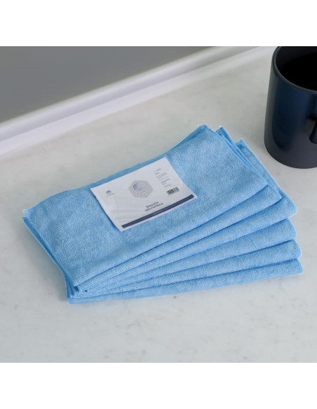 BAYETA MICROFIBRA AZUL MULTISUPERFICIES 40X30CM BLANCOPLATA 6 UNIDADES