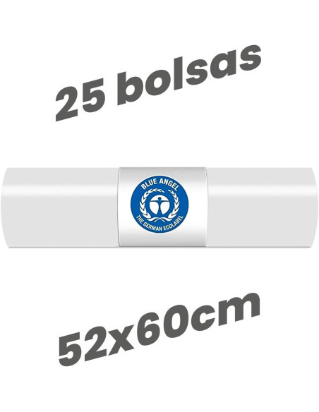 BOLSA BASURA BLANCA BLANCOPLATA 52X60CM G-60 25 UNIDADES