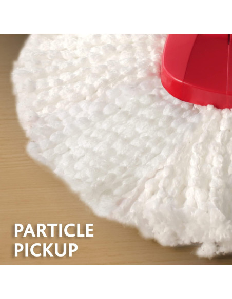 Vileda 160504 EasyWring and Clean Turbo Classic, Cabezal de Recambio de fregona de Microfibra, Blanco, 2 Unidades