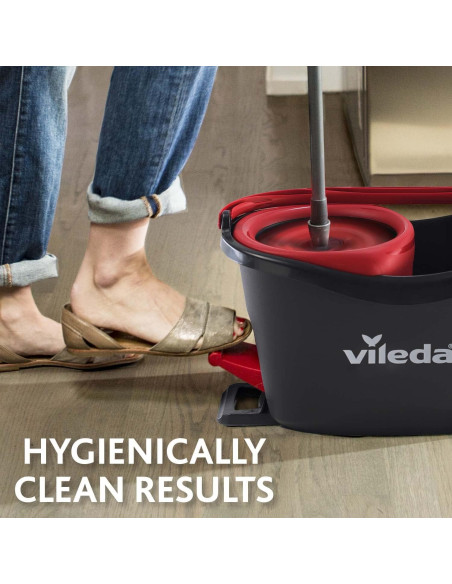 Vileda 160504 EasyWring and Clean Turbo Classic, Cabezal de Recambio de fregona de Microfibra, Blanco, 2 Unidades