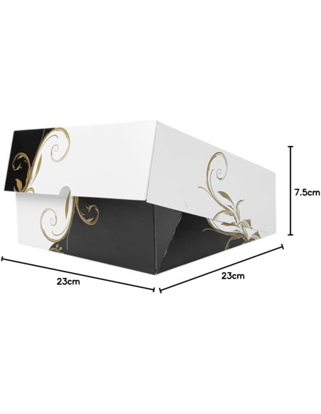 CAJA  PASTELERIA VENTANA CLASIC 23x23x7,5 (50u)