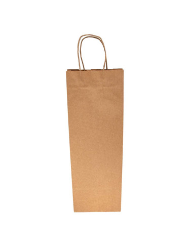 García de Pou 222.15 Bolsas Sos Con Asas 1 Botella 100 G/M2 14+8X40 Cm Natural Kraft (pack de 250)