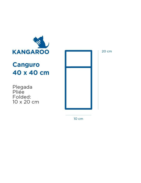 García de Pou 1000 Unidades - 212.49 Servilletas Canguro Ecolabel con 2 Capas, 18 G/M2, 40 x 40 cm, Natural