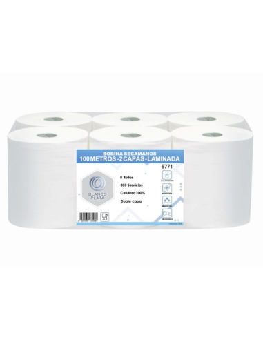 BOBINA SECAMANOS 100M 2C.LAM P/P...