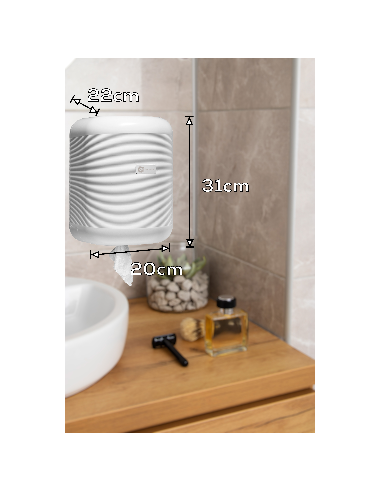 DISPENSADOR PAPEL MECHA BLANCO...