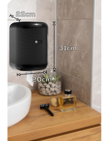 DISPENSADOR PAPEL MECHA BLANCO DISTRIBUCIONES BATOY NEGRO