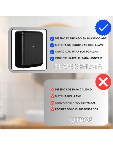 DISPENSADOR DE TOALLAS EN ZIG ZAG...