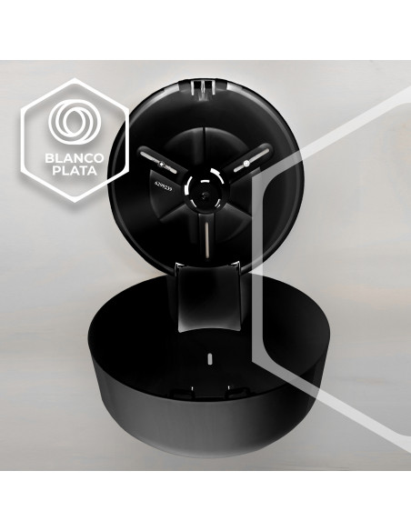 PORTAROLLOS  PAPEL HIGIÉNICO BLANCOPLATA NEGRO