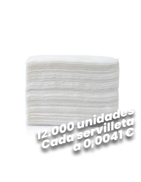 SERVILLETA MINISERVIS 17x17 BLANCO GOFRADO 1CAPA BLANCOPLATA 12000 UNIDADES