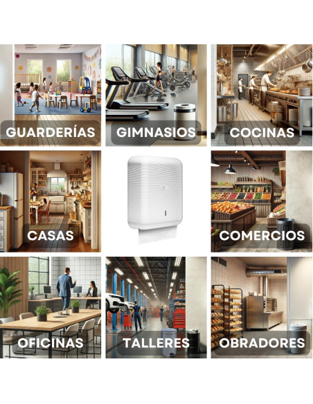 DISPENSADOR DE TOALLAS EN ZIG ZAG  BLANCO BLANCOPLATA