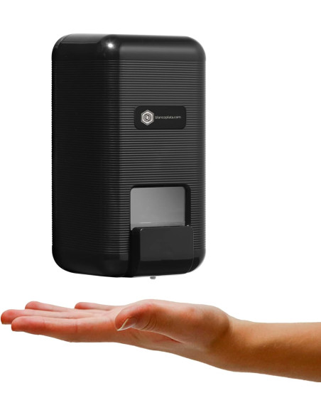 DOSIFICADOR DE JABÓN  NEGRO 1000ML BLANCOPLATA