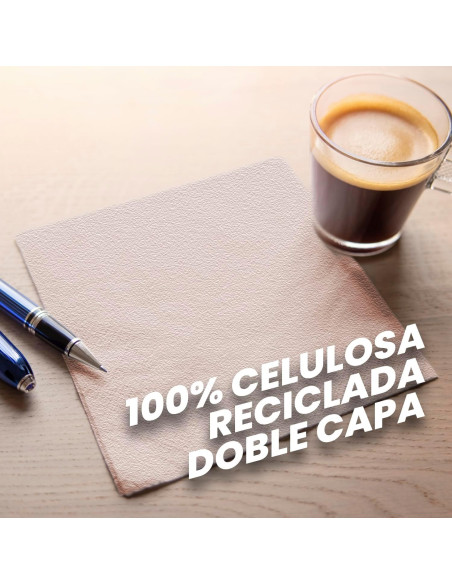 SERVILLETA CELULOSA ECO NATURAL 33X33CM 1200 UNIDADES