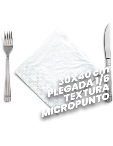 SERVILLETA AIRSOFT 30x40 2C1/6 BLANCO...