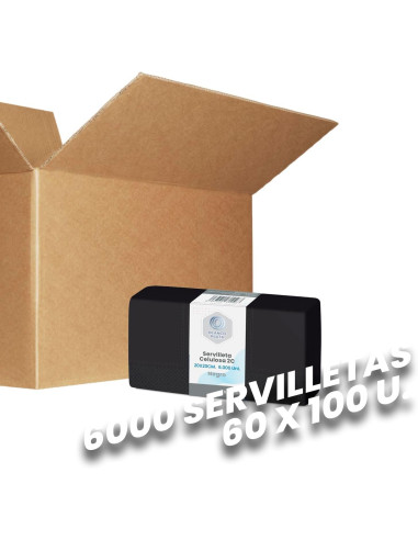 SERVILLETA CELULOSA 20x20 2C. NEGRO...