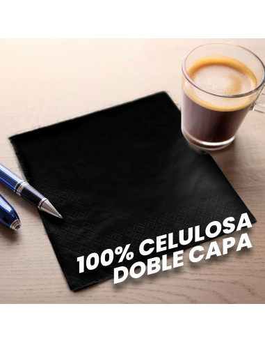 SERVILLETA AIRSOFT 40x40 2C.NEGRO...