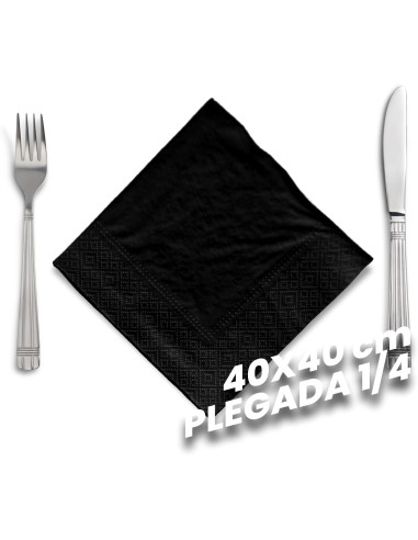 SERVILLETA AIRSOFT 40x40 2C.NEGRO...
