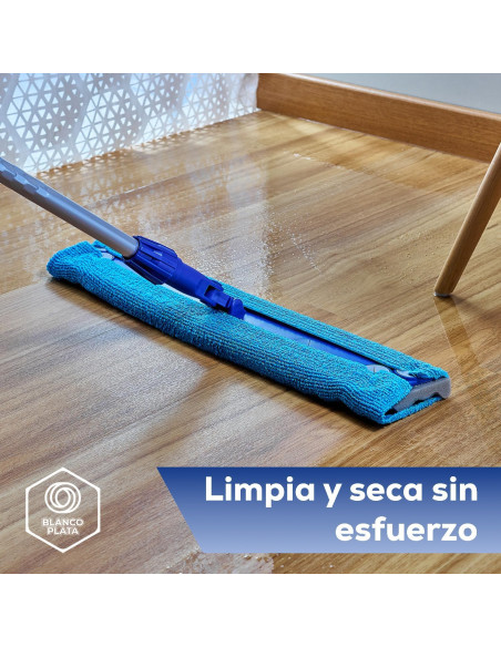 RECAMBIO WET MOP AZUL MICROFIBRA 22X60 BLANCOPLATA 12 UNIDADES