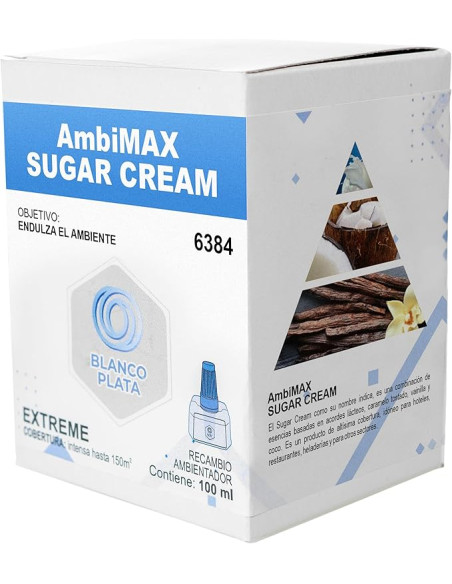RECAMBIO AMBIMAX SUGAR CREAM EXTREM 100ML 30 DÍAS DURACIÓN. DESCONTAMINA EL AMBIENTE