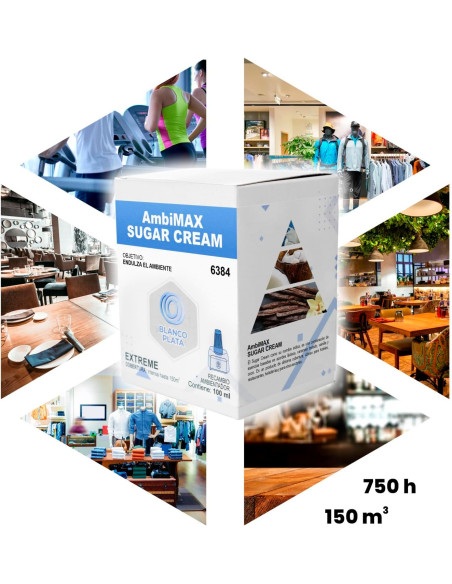 RECAMBIO AMBIMAX SUGAR CREAM EXTREM 100ML 30 DÍAS DURACIÓN. DESCONTAMINA EL AMBIENTE