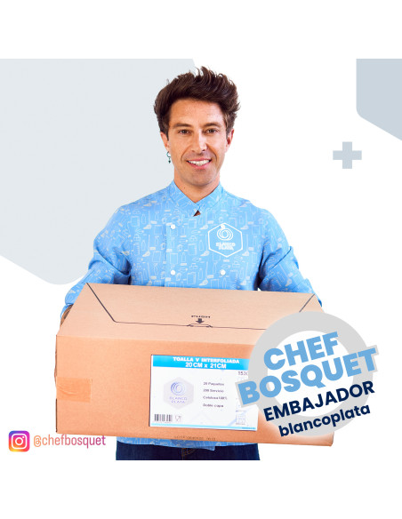 TOALLA V INTERFOLIADA 2 CAPAS PASTA PURA BLANCOPLATA 4000 UNIDADES