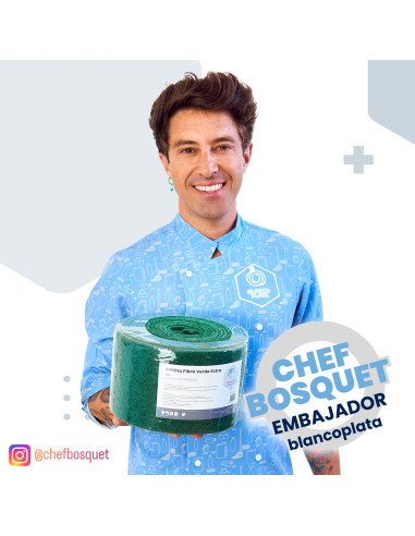 BOBINA FIBRA VERDE EXTRA BLANCOPLATA 6M