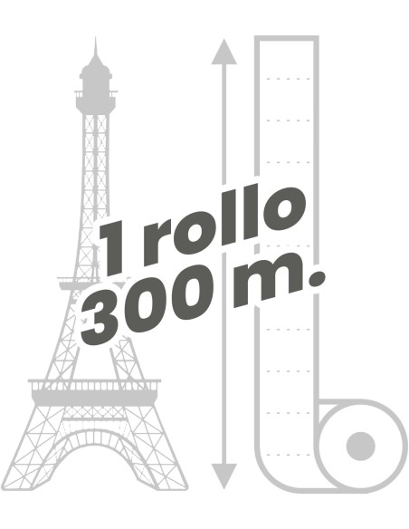 BOBINA MECHA HOJA-HOJA 1 CAPA 300M 1000 SERVICIOS BLANCOPLATA 6 UNIDADES