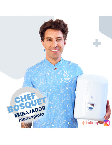 DISPENSADOR MECHA HOJA-HOJA BLANCOPLATA