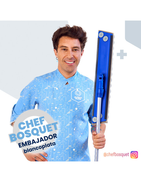 PACK SOPORTE+PALO+ RECAMBIO 50 GASAS ATRAPAPOLVO+12 GASAS MICROFIBRA LIMPIEZA EN HÚMEDO BLANCOPLATA