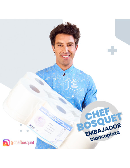 BOBINA SECAMANOS 150M 2 CAPAS LAMINADA PASTA PURA BLANCOPLATA 6 UNIDADES