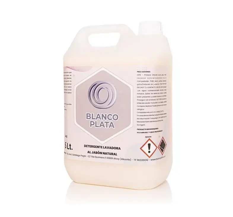 Detergente de lavadora al jabón natural de BlancoPlata