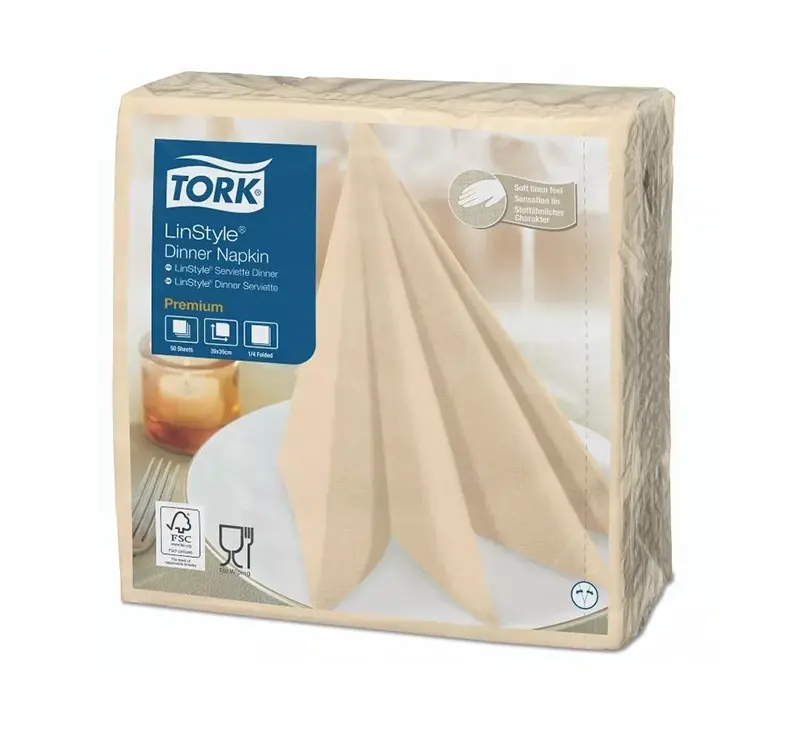 Servilleta Tork premium linstyle color crema